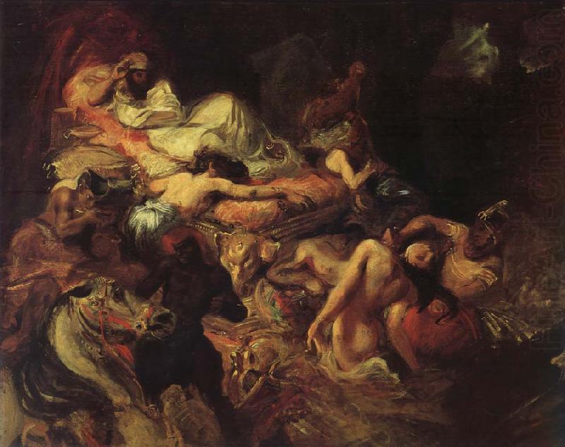 Stgudie to the death of the Sardanapal, Eugene Delacroix